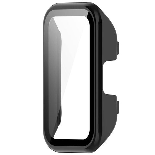 FitTurn Compatible with Huawei Band 10/10 NFC/9/9NFC/8/8NFC Screen Protector Cases Replacement PC Slim Case Cover 3D Full Coverage Tempered Glass Screen Protector for Huawei Band 10 Fitness Tracker Watch (Black*3)