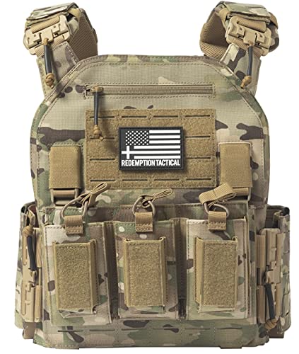 Redemption Crusader 2.0 Tactical Airsoft Vest OCP Camo One Size with Molle Webbing