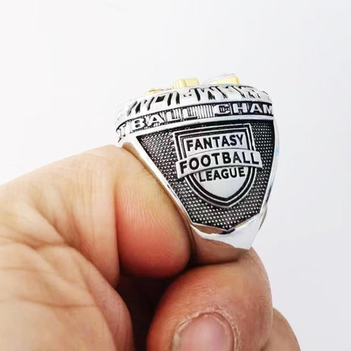 guancrown 2026 Fantasy Football Championship Ring Award Prize Trophy Sports Winner MVP FFL Ring (Ring and Stand, Size 8)