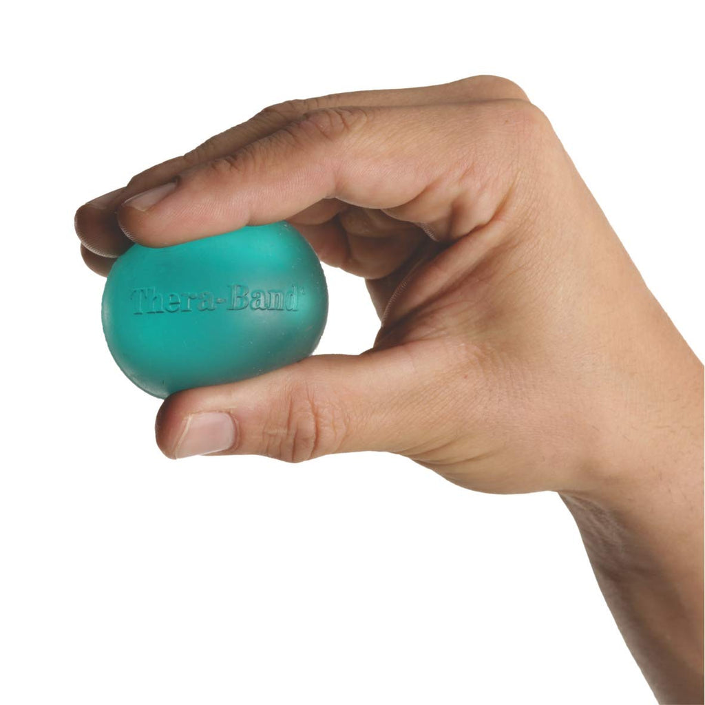 THERABAND Hand Exerciser, Ball For Hand, Wrist, Finger, Forearm, Grip Strengthening & Therapy, Squeeze Ball to Increase Hand Flexibility & Relieve Joint Pain, Red, Soft, Beginner