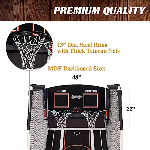 Arcade Basketball Game with Electronic Scoring and 7-Inch Rubber Balls