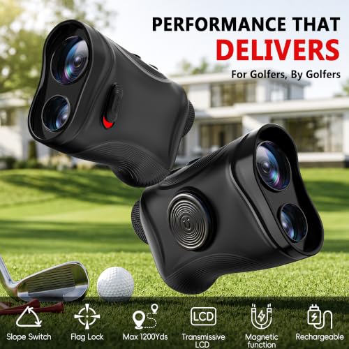Golf Range Finder with Slope & Magnetic Mount - 1200Y Laser Golf Distance