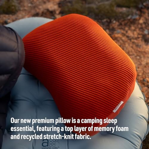 Sea to Summit Aeros Premium Inflatable Pillow X-Large Burnt Olive for Camping & Travel