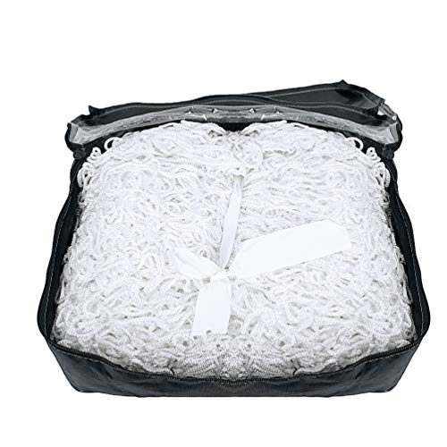 10x30ft Baseball Softball & Soccer Practice Barrier Net with Reinforced Rope Border - White Nylon Knotless Mesh