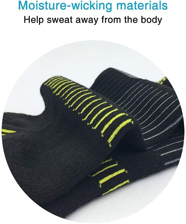 BERING Women's Cushioned Ankle Running Socks - 6 Pairs for Ultimate Comfort and Performance