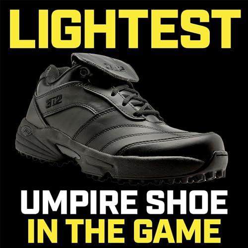 3N2 Reaction Low Turf Umpire Shoes - Wide Fit, Leather, Comfortable for Baseball Officials