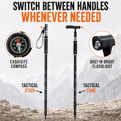 15-in-1 Tactical Hiking Stick with Multi-Tool & Self Defense