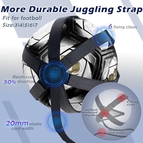 Soccer Training Belt with Adjustable Hand Straps and Elastic Ropes for Solo Practice