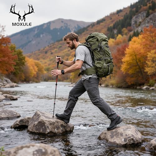 MOXULE Pro 5000 Frame Backpack 80L Green Hunting & Meat Hauler Pack
