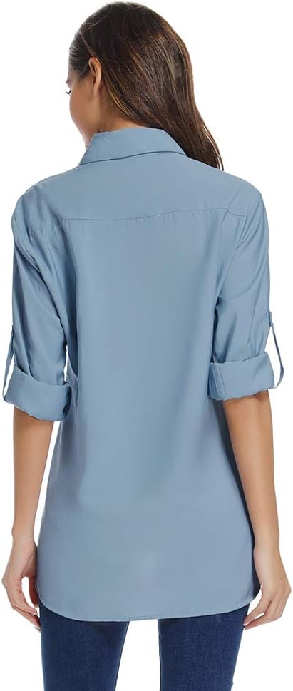 Skiennix Women's UPF 50 Long Sleeve Sun Protection Shirt - Quick Dry for Outdoor Activities