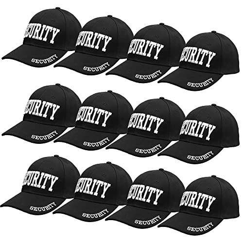 Falari Wholesale 12-Pack Security Baseball Caps - White One Size Embroidery