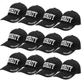 Falari Wholesale 12-Pack Security Baseball Caps - White One Size Embroidery