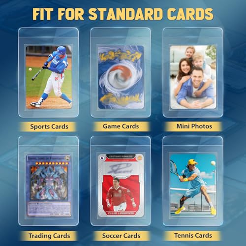 SAMYUCHO 2000pcs Semi-Rigid Card Holder & Penny Sleeves Set 1000pcs Each