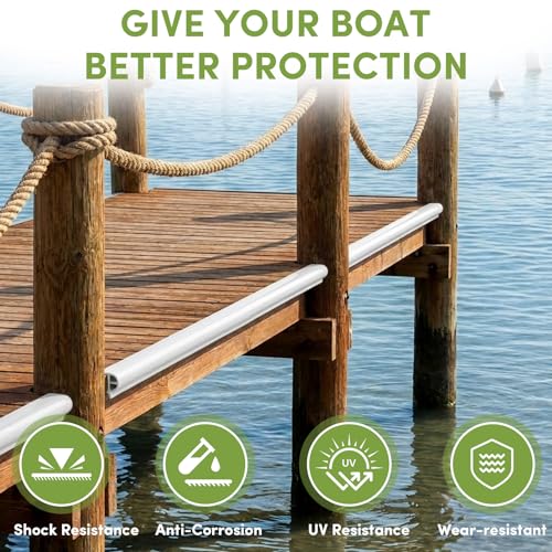 ORLANG 16.4FT Marine-Grade PVC Dock Fenders with Stainless Steel Screws - White
