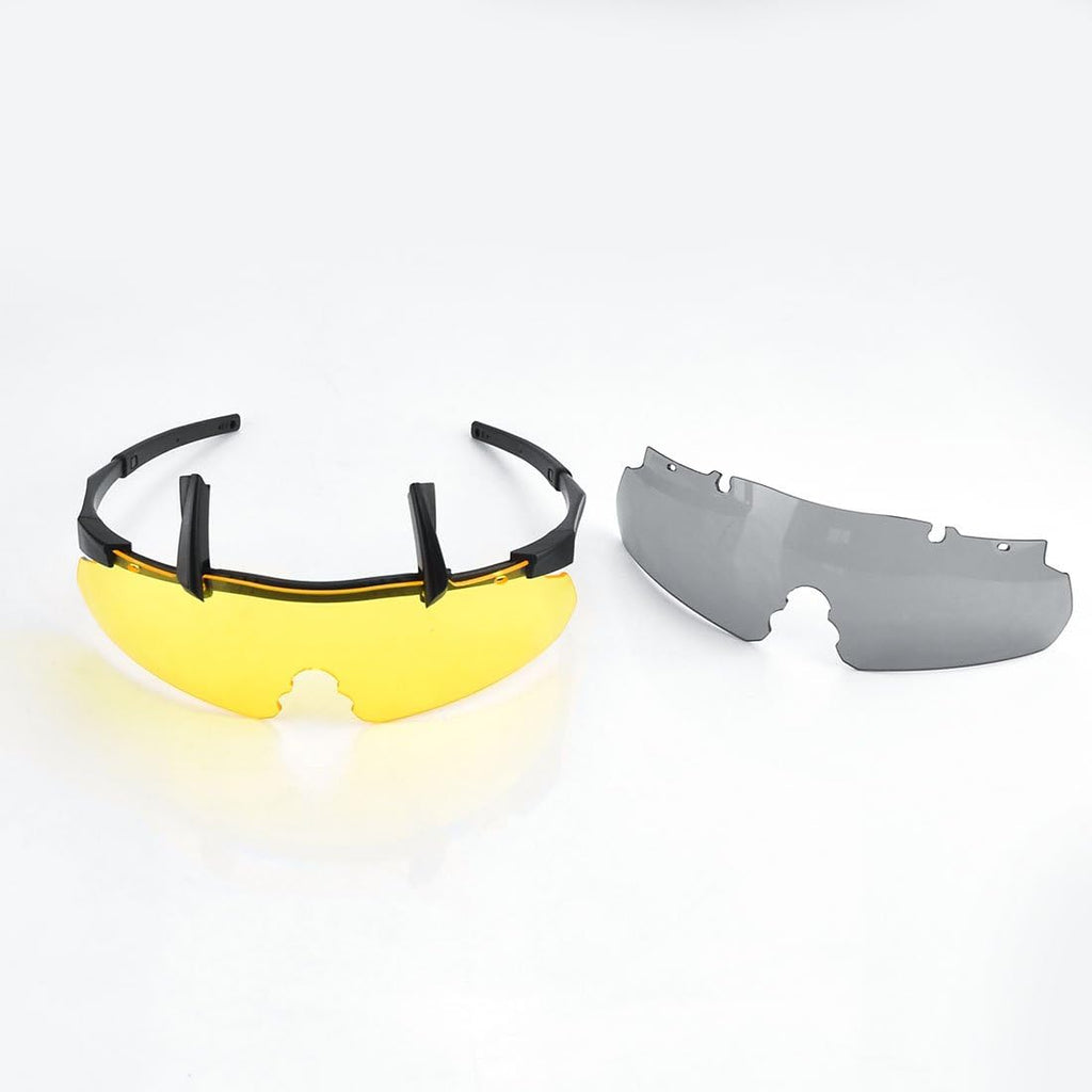 Xaegistac Tactical Eyewear - Unisex Shooting Glasses with 3 Interchangeable Lenses