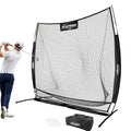 8x7 ft Heavy Duty Portable Golf Practice Net for Backyard & Indoor Training