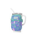 Swig Life Mega Mug Pouch, Water Bottle Bag with Adjustable Strap, Water Bottle Fanny Pack with Zippered Phone Pocket, Tumbler Accessories (Under The Sea)