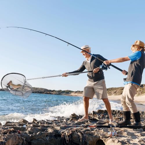 Telescoping Fishing Net with 20-Inch Deep Mesh and Aluminum Handle