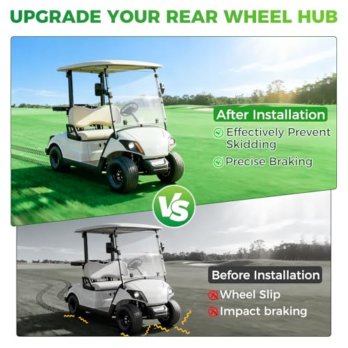 2 Pack Golf Cart Rear Wheel Hub for Yamaha G29 Drive - Replacement Part