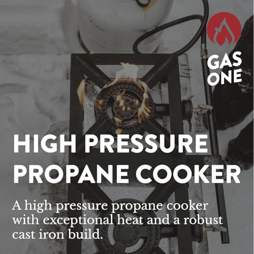 GasOne Black Double Propane Burner for Outdoor Cooking, Camping & Home Brewing