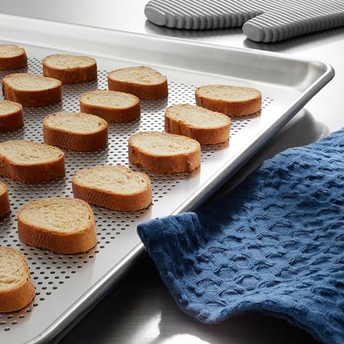 GRIDMANN 18x26 Commercial Perforated Aluminum Baking Sheet Pan Set of 6 - Full Size