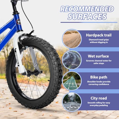 Kids Bike Tire 16x2.125 Inch Folding Replacement Bicycle Tire for MTB BMX