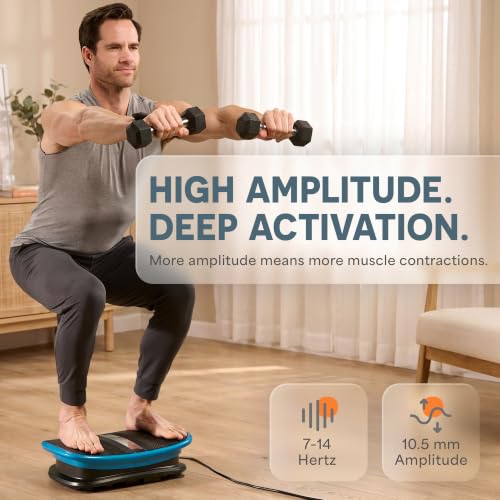 Vibra Voice & Thermo Vibration Plate - Large Black | Heat & Voice Control