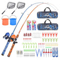 Kids Fishing Pole Set with Telescopic Rods and Accessories for Beginners