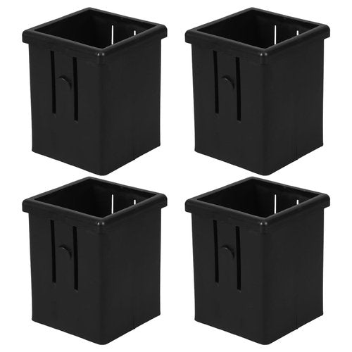 Mipcase 4Pcs Square Tube Inserts for Fitness Equipment: Plastic Hollow Tube Bushing for Exercise Machines Reduce Wobble, Enhancing Stability & Safety (1.89 Inch, Black)