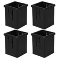 Mipcase 4Pcs Square Tube Inserts for Fitness Equipment: Plastic Hollow Tube Bushing for Exercise Machines Reduce Wobble, Enhancing Stability & Safety (1.89 Inch, Black)