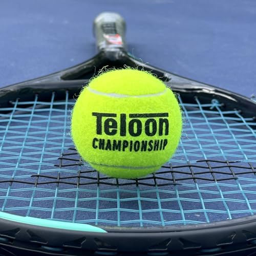 Teloon Championship Tennis Balls - Extra & Regular Duty, 36 Balls in 12 Cans - Pressure Sealed Professional Training Tennis Balls