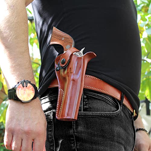 MASC OWB Leather Revolver Holster for Vaquero .45 4.62-inch, Right Hand Carry