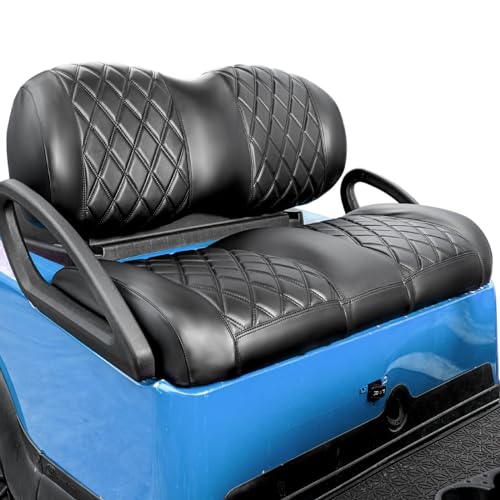 NOKINS Black Diamond Golf Cart Seat Cover for Club Car Precedent, Tempo, Onward