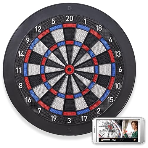 DARTSLIVE Home Electronic Dartboard - Bluetooth, 15.5 Inch Regulation Size, Indoor Soft Tip Darts, Black