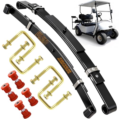 Heavy-Duty 3-Leaf Golf Cart Rear Leaf Springs Kit for EZGO TXT & Medalist