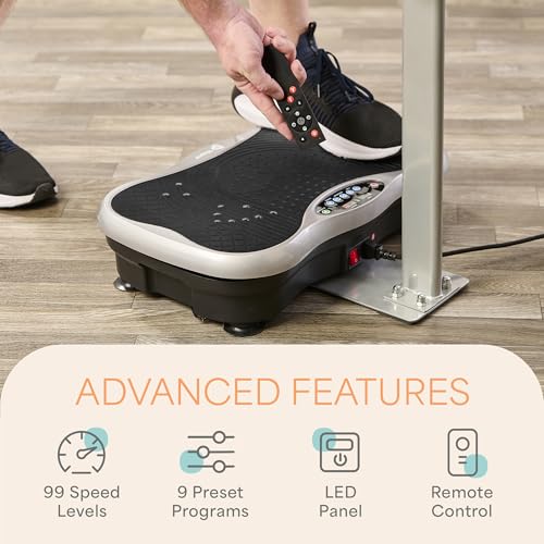 Lifepro TrimLite Vibration Plate with Handles & Magnetic Acupoints - Gray