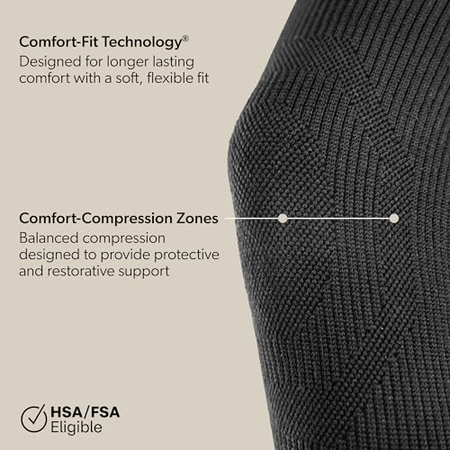 Knee Support Sleeve for Arthritis Pain Relief - Black, Medium - Soft Compression Support for Men & Women