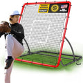Red Heavy Duty Baseball Rebounder Net Pitchback 4x4.5 FT - Weather-Resistant Training Aid