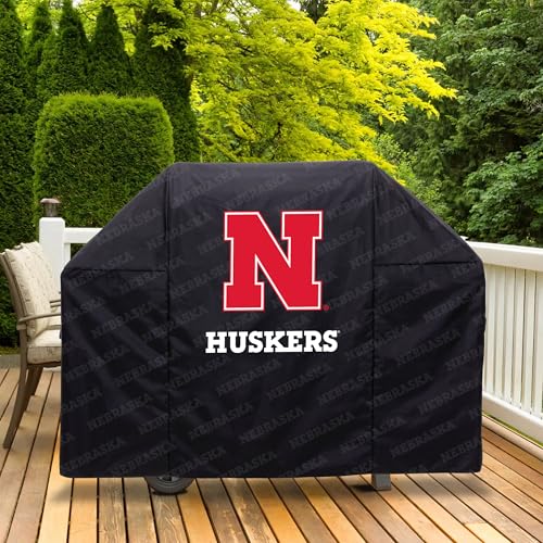 YouTheFan NCAA Nebraska Cornhuskers Waterproof Grill Cover - 5FT UV & Weather Resistant BBQ Cover for Outdoor Gas & Charcoal Grills