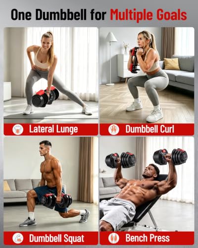 Yagud 28 LB Adjustable Dumbbell Set with Micro-Increments - Single Variation