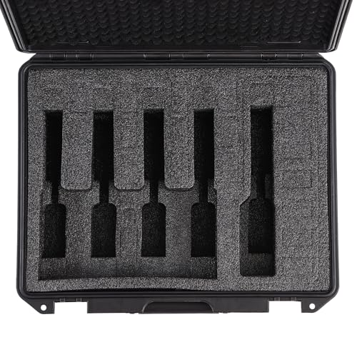 INCHOICASES Hard Shell Pistol Case for 3/5/8 Guns with 19 Mag Slots, 5-Pistol & 19 Magazine Storage, Waterproof & Shockproof