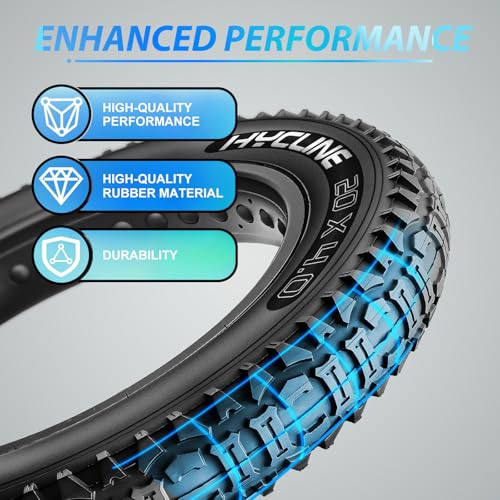 20x4.0 Inch Fat Tire Set for E-Bikes - Includes 2 Tires, 2 Tubes & Levers - All-Terrain Replacement for Hycline Ebike