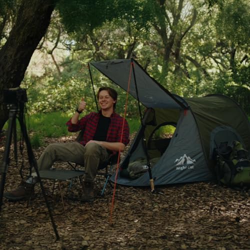 Night Cat 1 Person Waterproof Pop-Up Camping Tent - Army Green