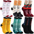 Cycling Socks 6 Pairs Men Women Funny Crew Socks - Gifts