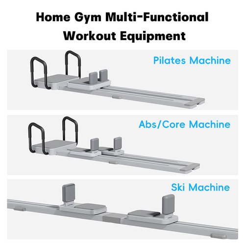 Fairgom Pilates Reformer, Multifunctional Pilates Equipment for Abs Workout and Leg Exercise, Ski Machine, Pilates Board for Home Gym Full Body Workout