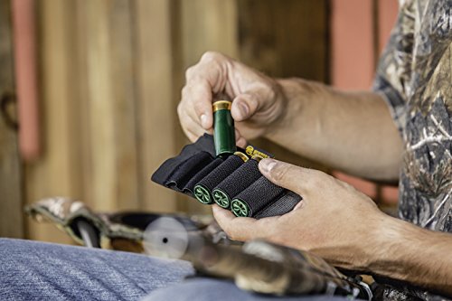 Hunting Butt Stock Cartridge Holder for Shotgun - Holds 5 Shells, Solid, Gun Accessory