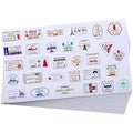1500 Pcs Travel Passport Stamp Stickers with Envelope Seals - Waterproof Decor