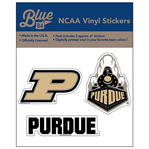 Purdue Boilermakers Vinyl Sticker Set - 3-Pack 6 Inch Decals with Team Logo