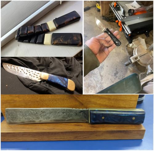 Acrylic Knife Handle Scales - 2 Pieces, DIY Sword Grips, Unique Pattern C