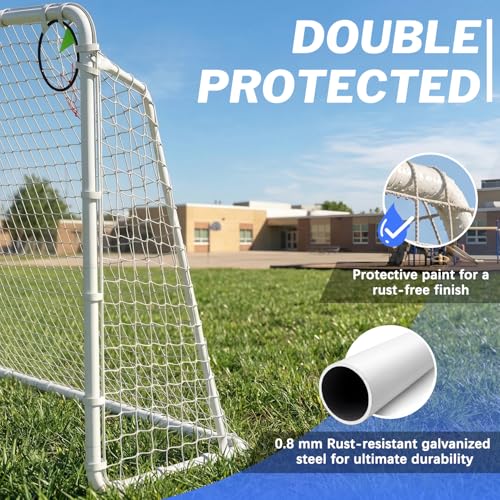 Gadewey 8x6 FT Backyard Soccer Goal - Rust-Proof Reinforced Metal Frame